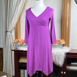 Athleta Hawi Hoodie Berry Modal Dress, Pullover Style in Purple, Size Large